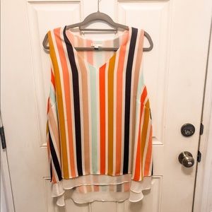Multi Color Sleeveless Shirt
